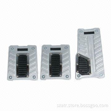 Car Pedal Pads, Made of Plastic or Aluminum Alloy, Non-slip Design
